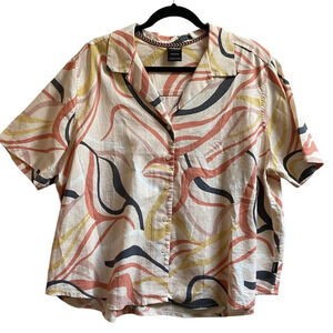 Far West Cotton Rayon  short sleeve button up shirt Sz XXL